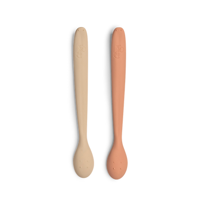 Silicone Feeding Spoon Long Set of 2 Ballerina