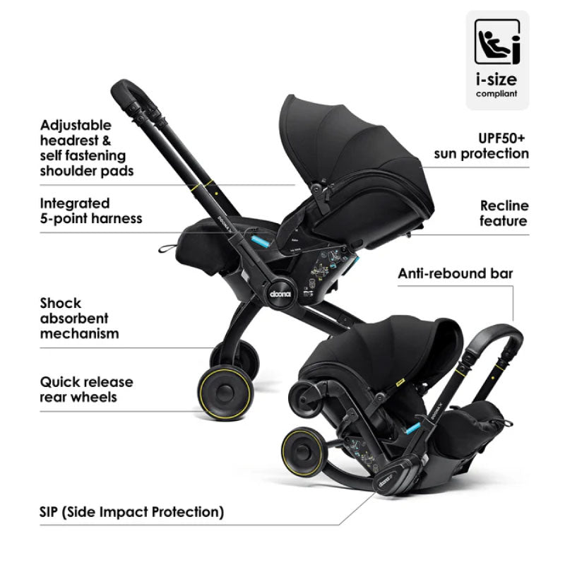 Doona X Infant Car Seat Nitro Black