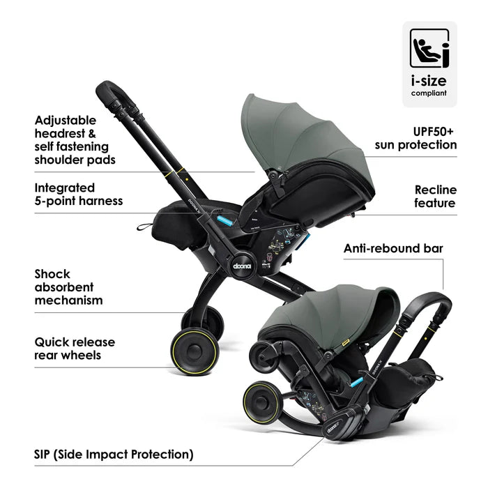 Doona X Infant Car Seat Slate Green