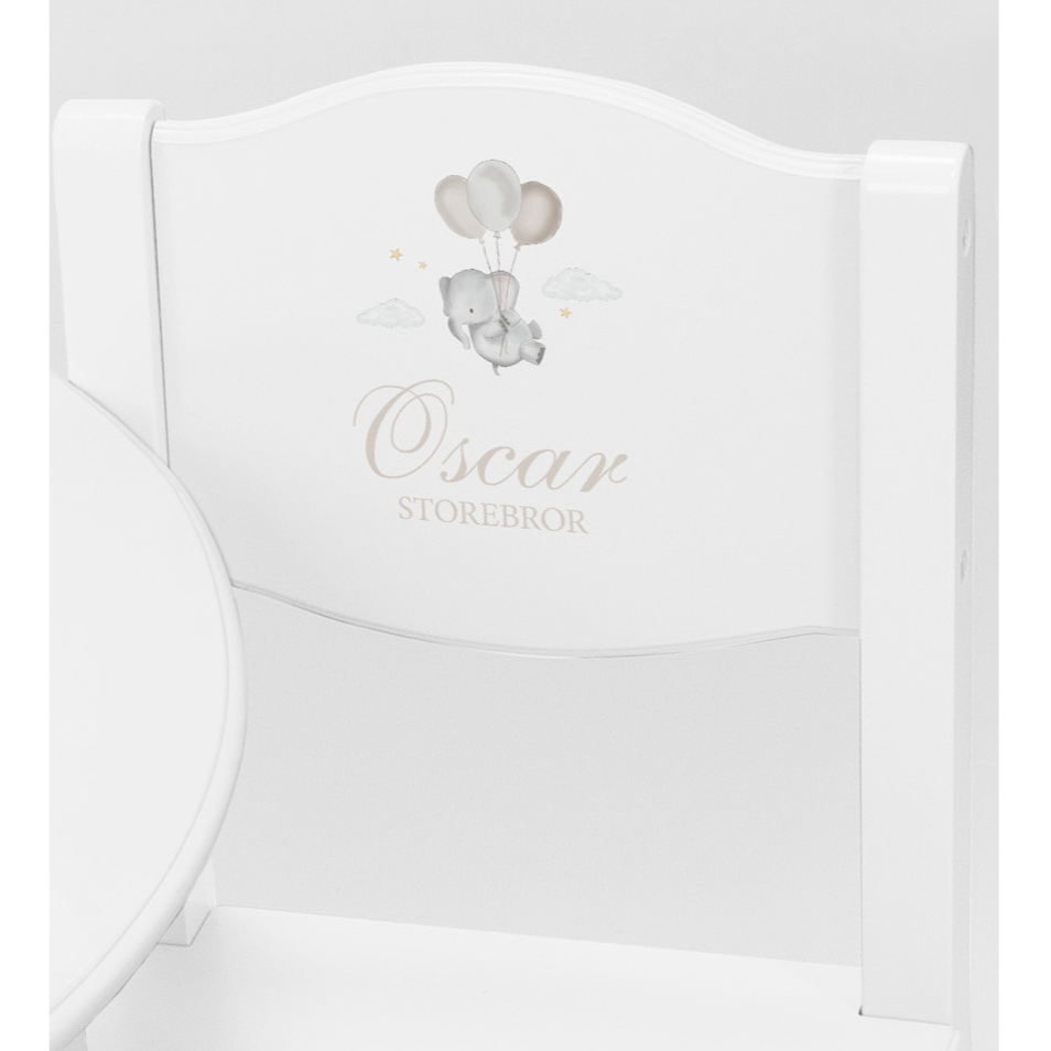 Table & Chairs White - Dream Giraffe(Personalised) PRE ORDER