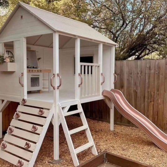 Dreamy Wooden Kids Playhouse with Slide - PRE ORDER