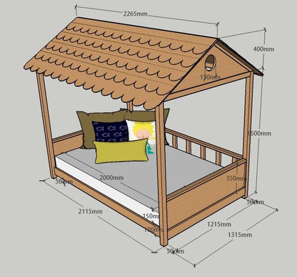 Pre Order The single house bed (can be 100% customised upon order )