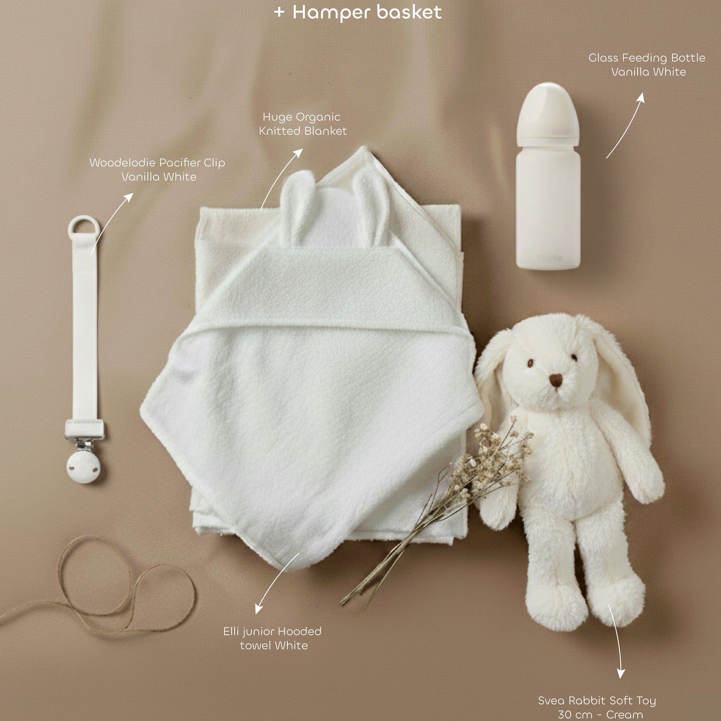 Pure Love Newborn Gift Set w/ Hamper Basket