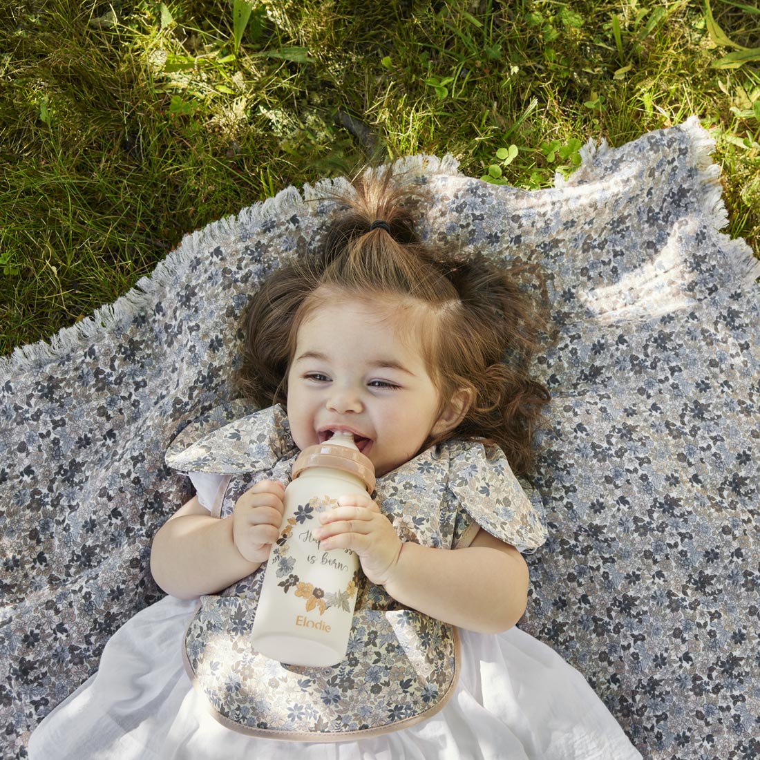 Baby Bib - Blue Garden