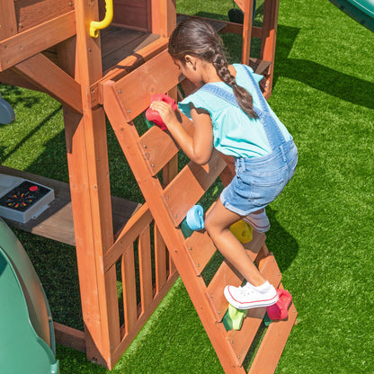 Boulder Bluff 2-In-1 Wooden Swing Set
