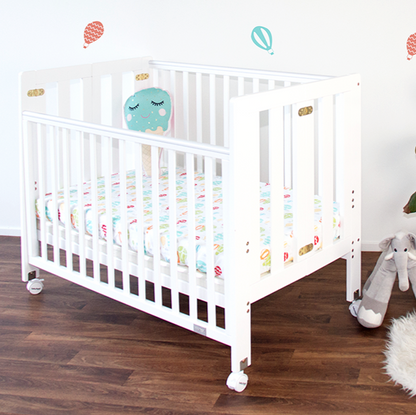 Fold N Go Timber Cot - White