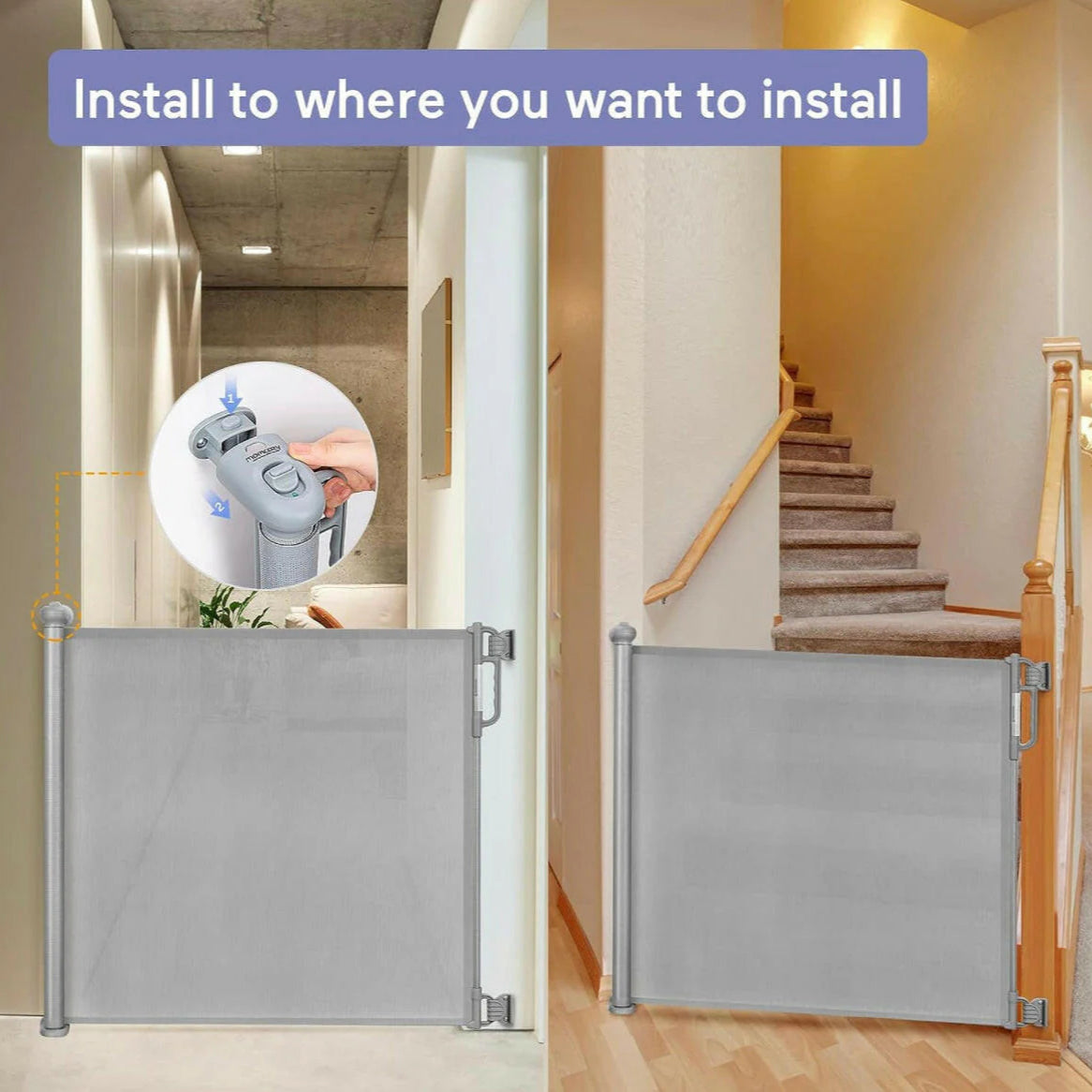 Retractable Baby Gate  140cm