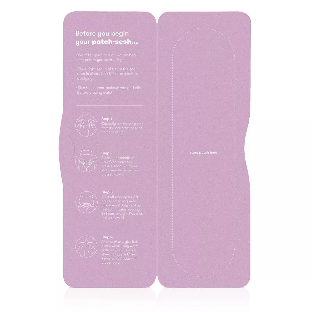 C-Section Silicone Scar Patches (Flexible, Transparent + Waterproof)