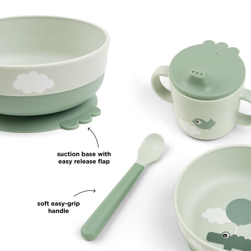 Foodie First Meal Set Happy Clouds Green