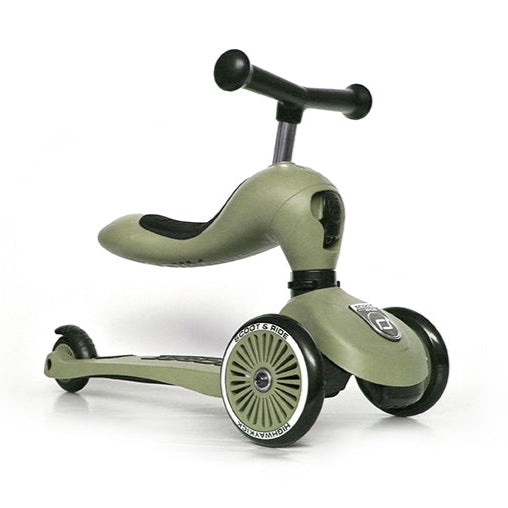 Scoot & Ride - 2-in-1 Scooter Highwaykick 1 Olive