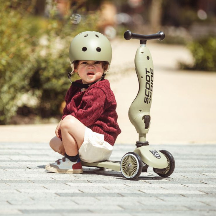 Scoot & Ride - 2-in-1 Scooter Highwaykick 1 Olive