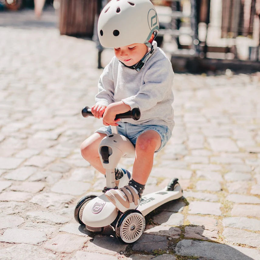 2-in-1 Scooter Highwaykick 1 Ash with Helmet