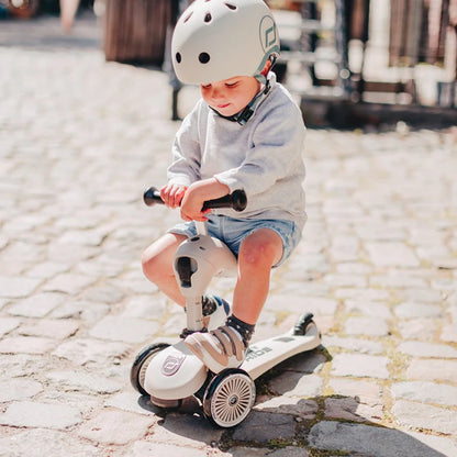 2-in-1 Scooter Highwaykick 1 Ash with Helmet