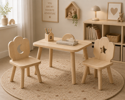 Customized Table & 2 Chair - pre order / Available in any color or shape