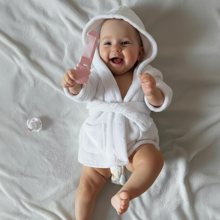 Organic Cotton Terry Towel Velour Bathrobe White Free Personalise