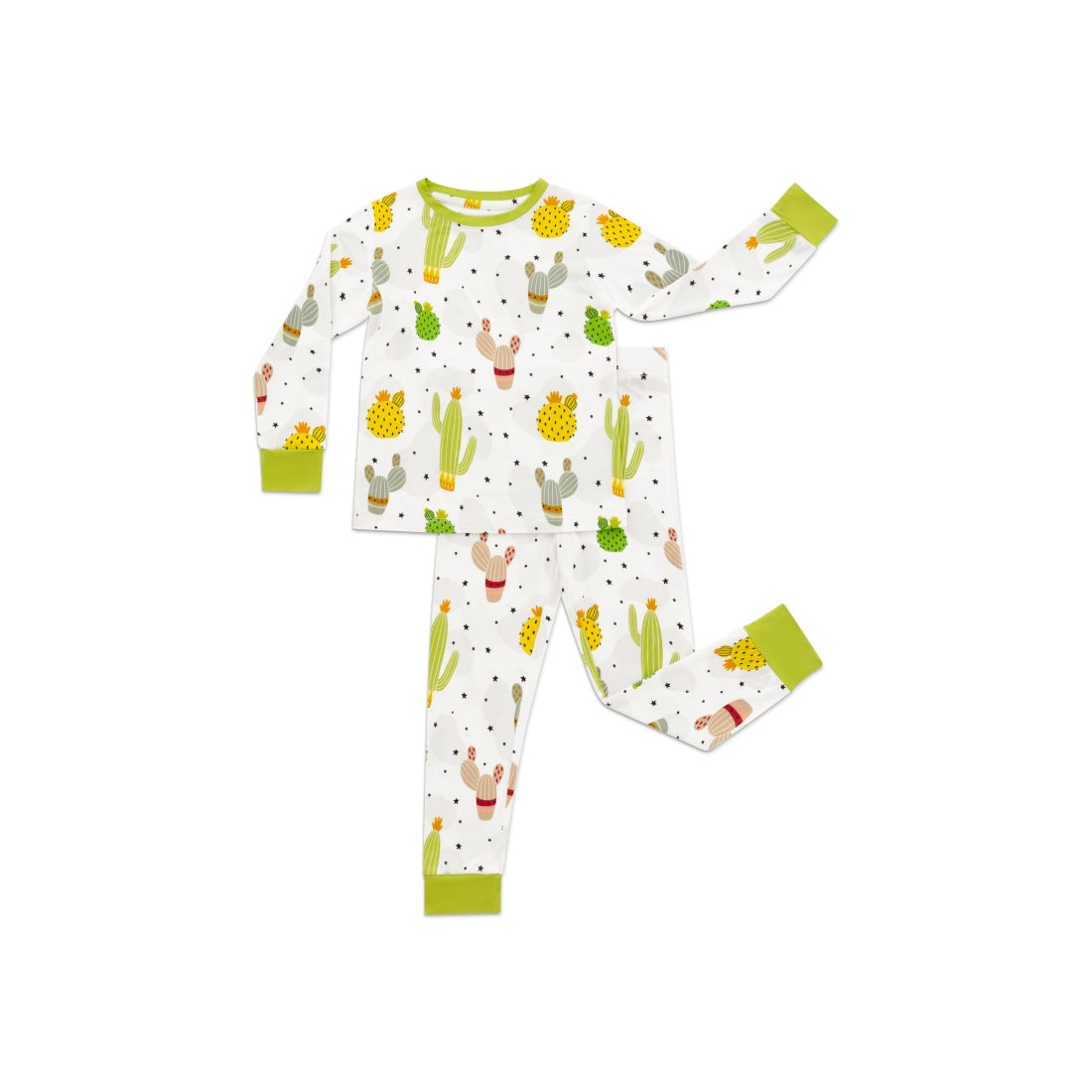 Cacti pants set OEKO TEX® Bamboo Yellow Green