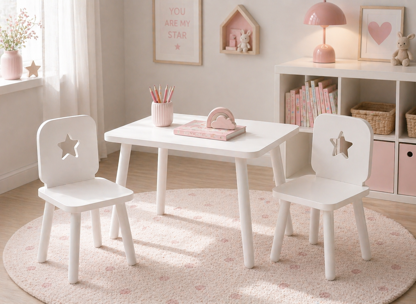Customized Table & 2 Chair - pre order / Available in any color or shape