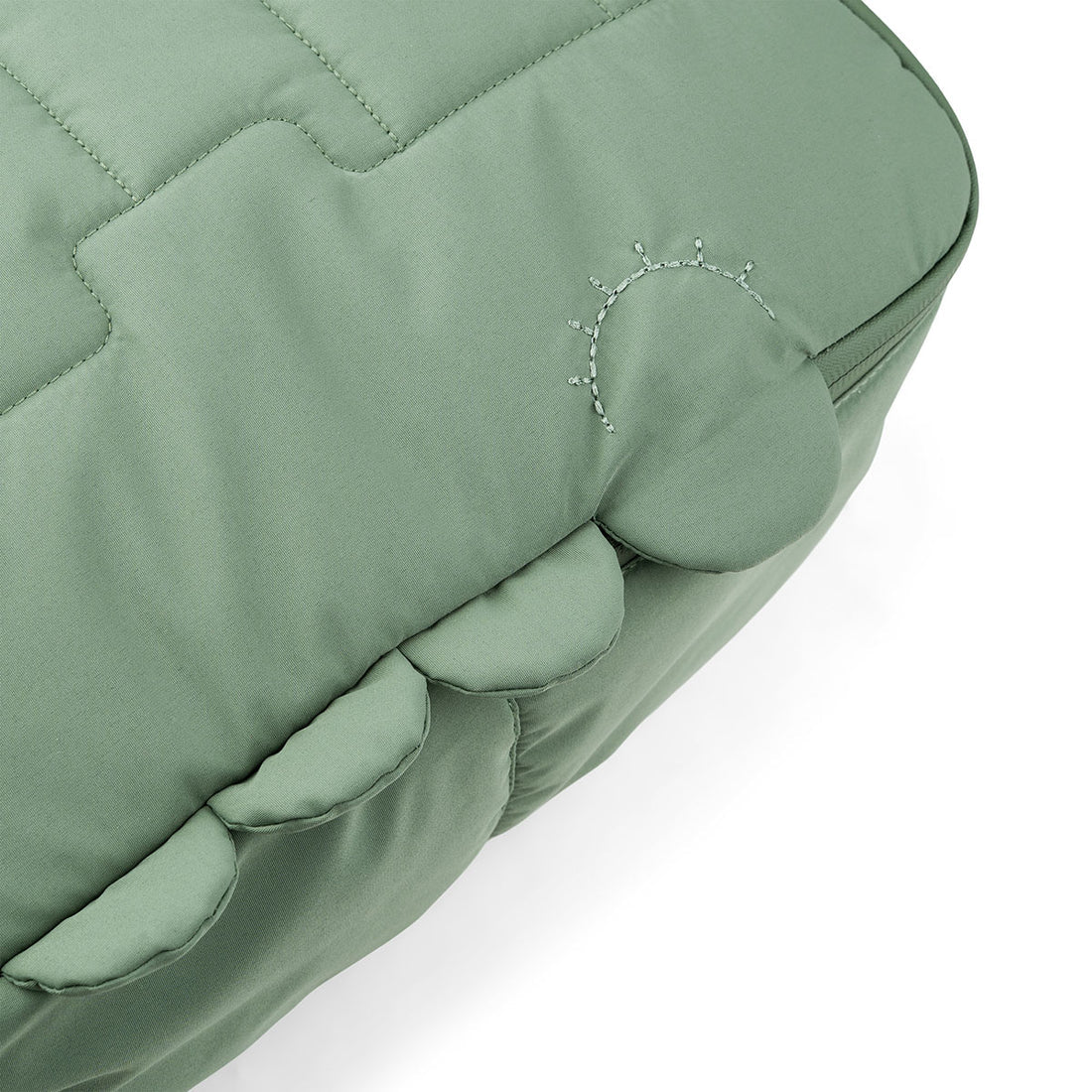 Quilted kids backpack Croco Green