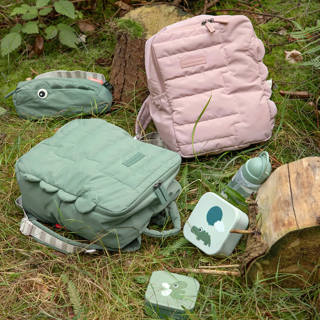 Quilted kids backpack