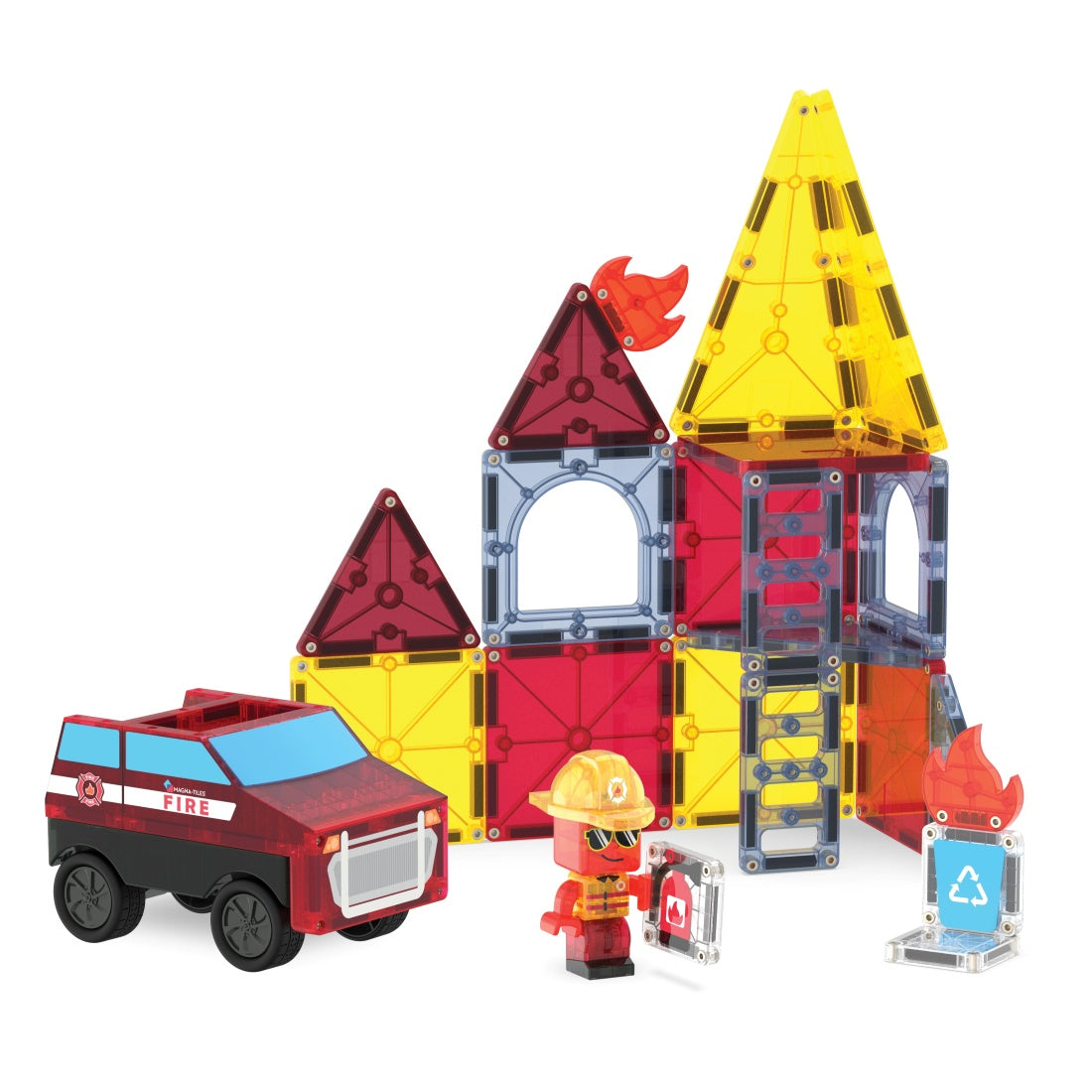 Fire Rescue 27-Piece Magnetic Construction Set