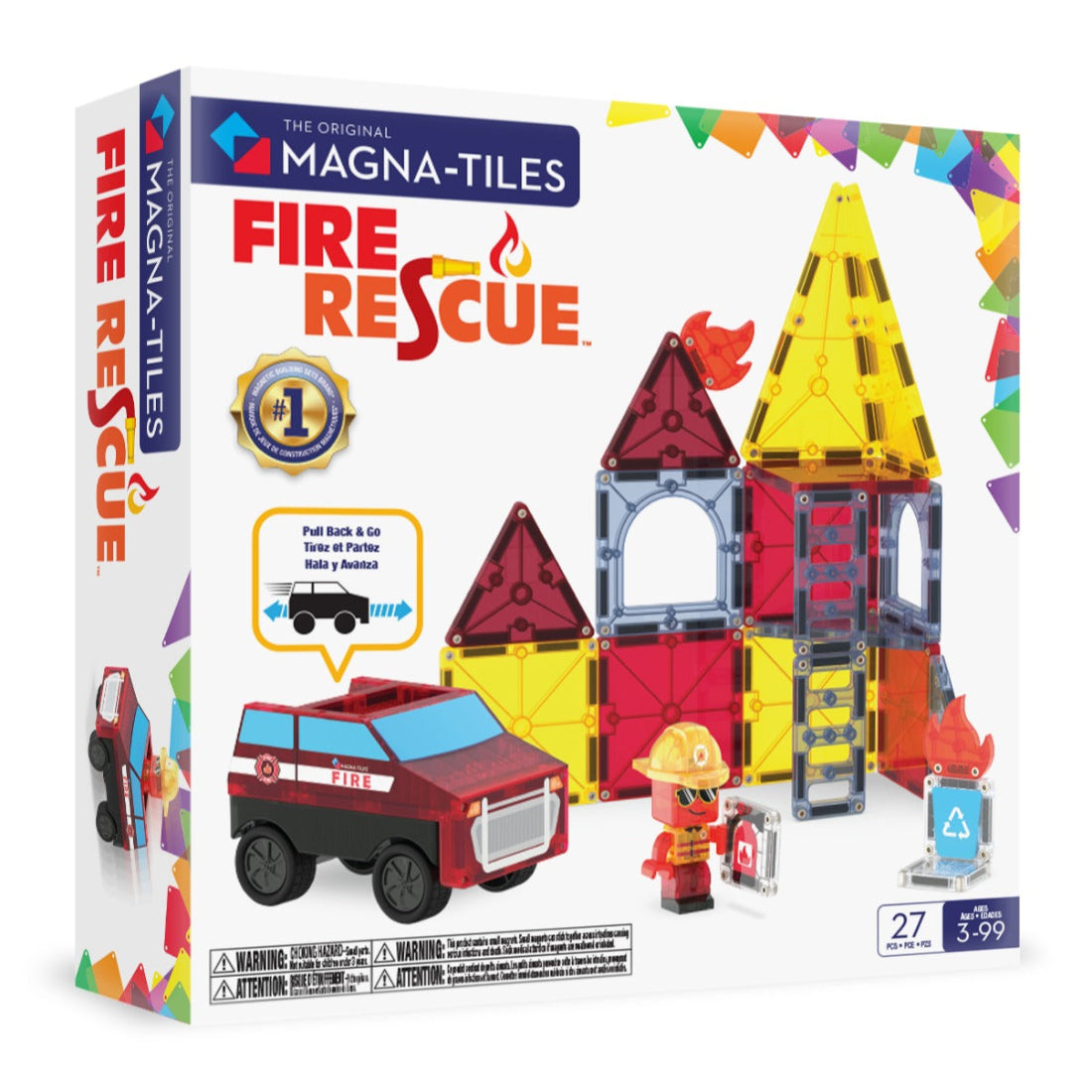 Fire Rescue 27-Piece Magnetic Construction Set