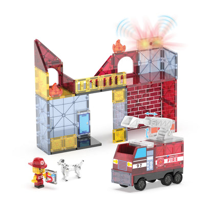Fire Station 50-Piece Magnetic Construction Set