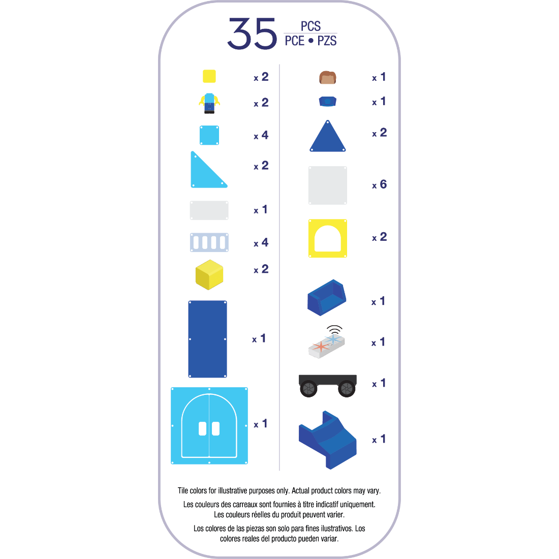 Police Station 35-Piece Magnetic Construction Set