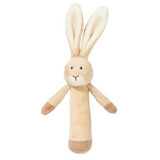 Diinglisar Rattle Rabbit, Beige, 14 cm