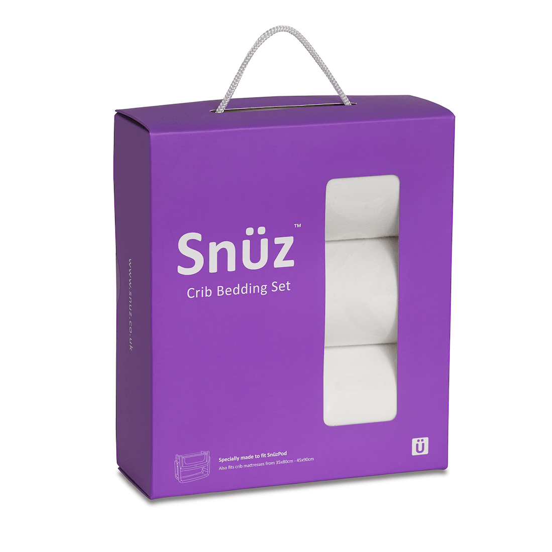 Snuz Bedding Set Crib White - Pack of 3