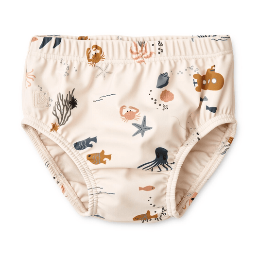 Anthony Baby Printed Swim Pants - Sea creature / Sandy
