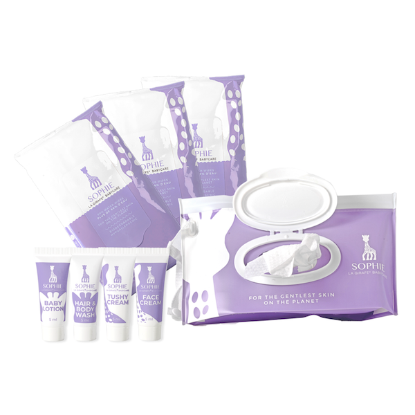 Babycare "Tiny Traveler" Kit (Includes 4 minis and 3x20 count wipes in a reusable travel pouch)