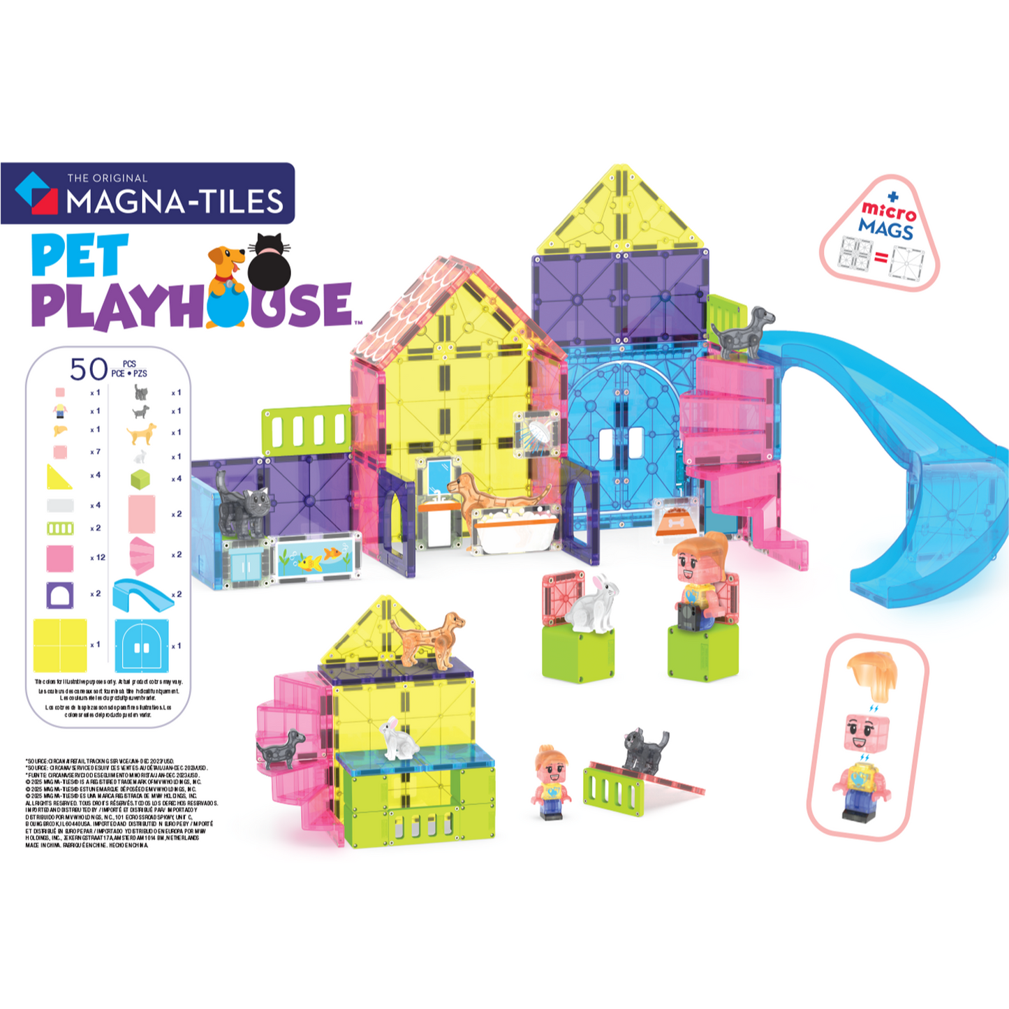 Pet Playhouse 50-Piece Magnetic Construction Set