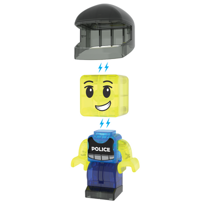 Police Patrol 20-Piece Magnetic Construction Set