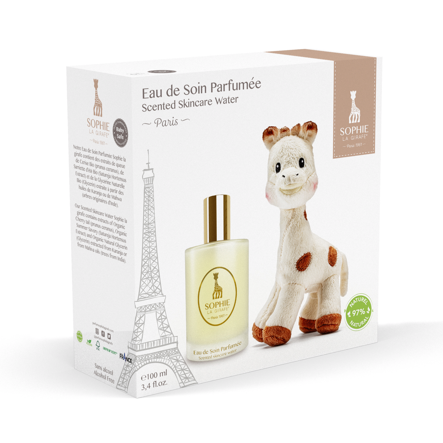 SLG Scented Skincare Water 100ml Gift Set with Plush Toy
