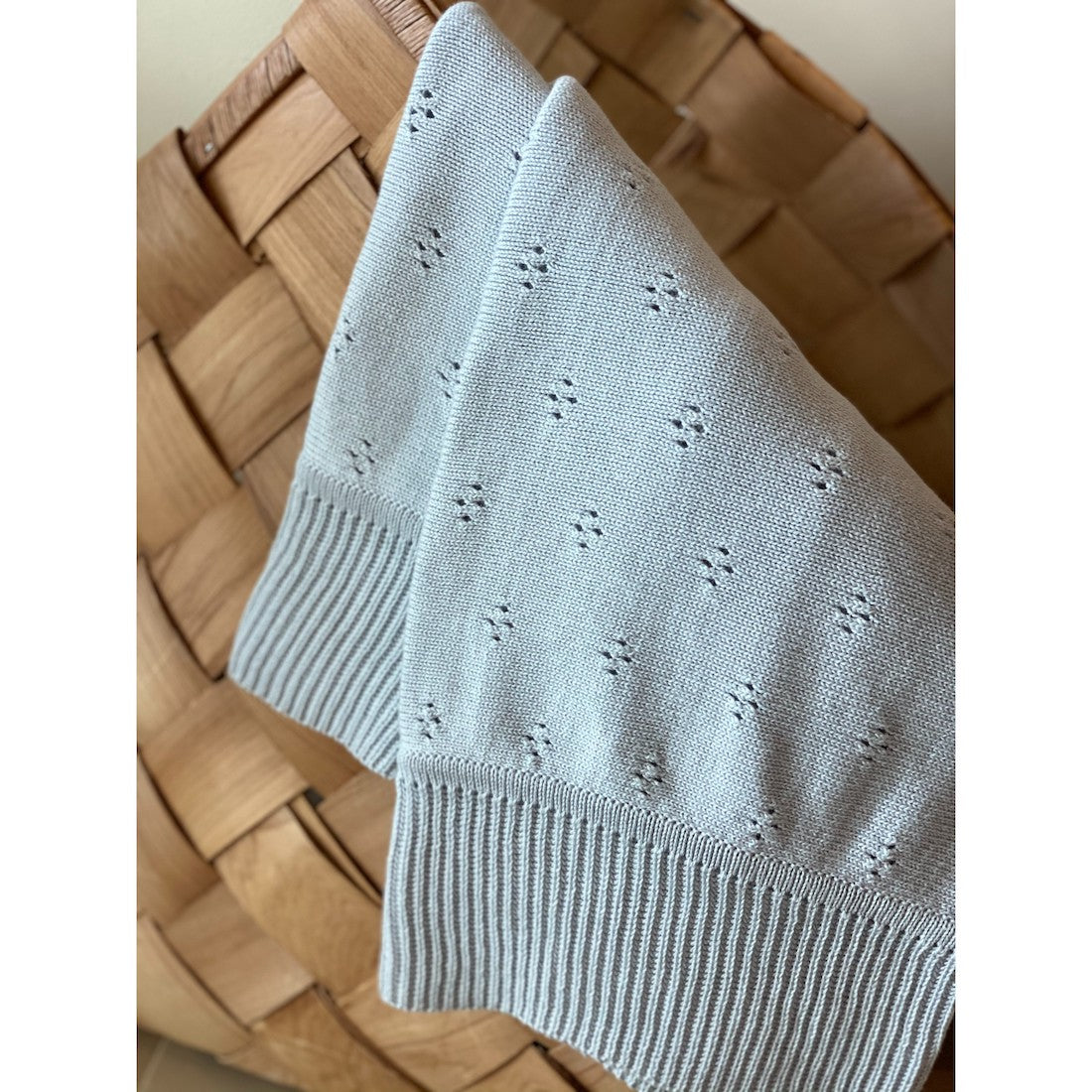 Huge Organic Knitted Blanket (Can be personalised) Grey