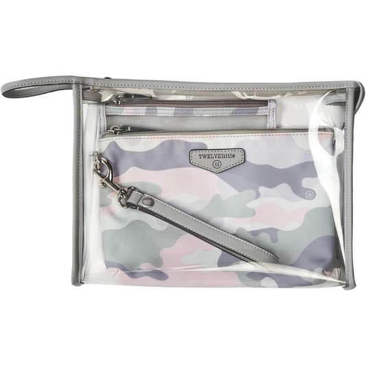 3-In-1 Travel Organiser Pouch Set Blush Camo