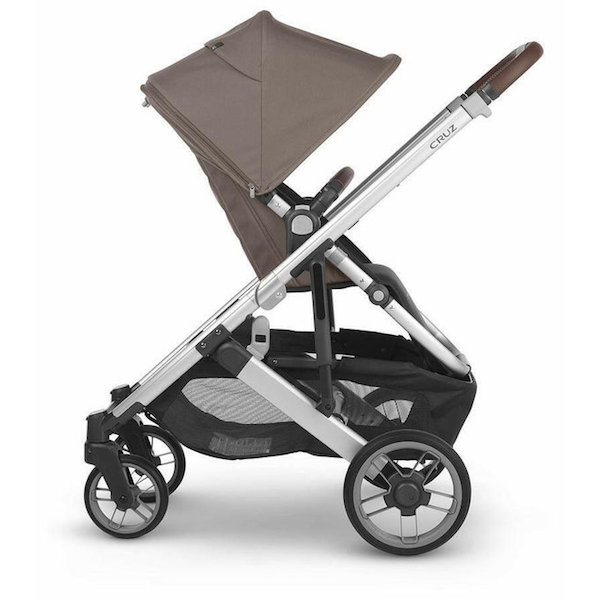 Cruz V2 Stroller - Theo - Dark Taupe | Silver Frame | Chestnut Leather