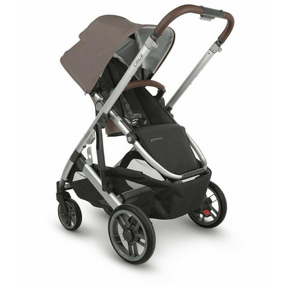 Cruz V2 Stroller - Theo - Dark Taupe | Silver Frame | Chestnut Leather