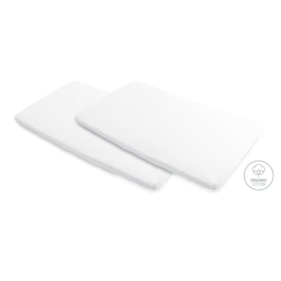 Iris Travel Cot Bed Sheet 2Pcs/Pack White