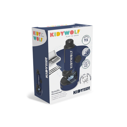 Kidymicroscope - Portable Microscope - Blue