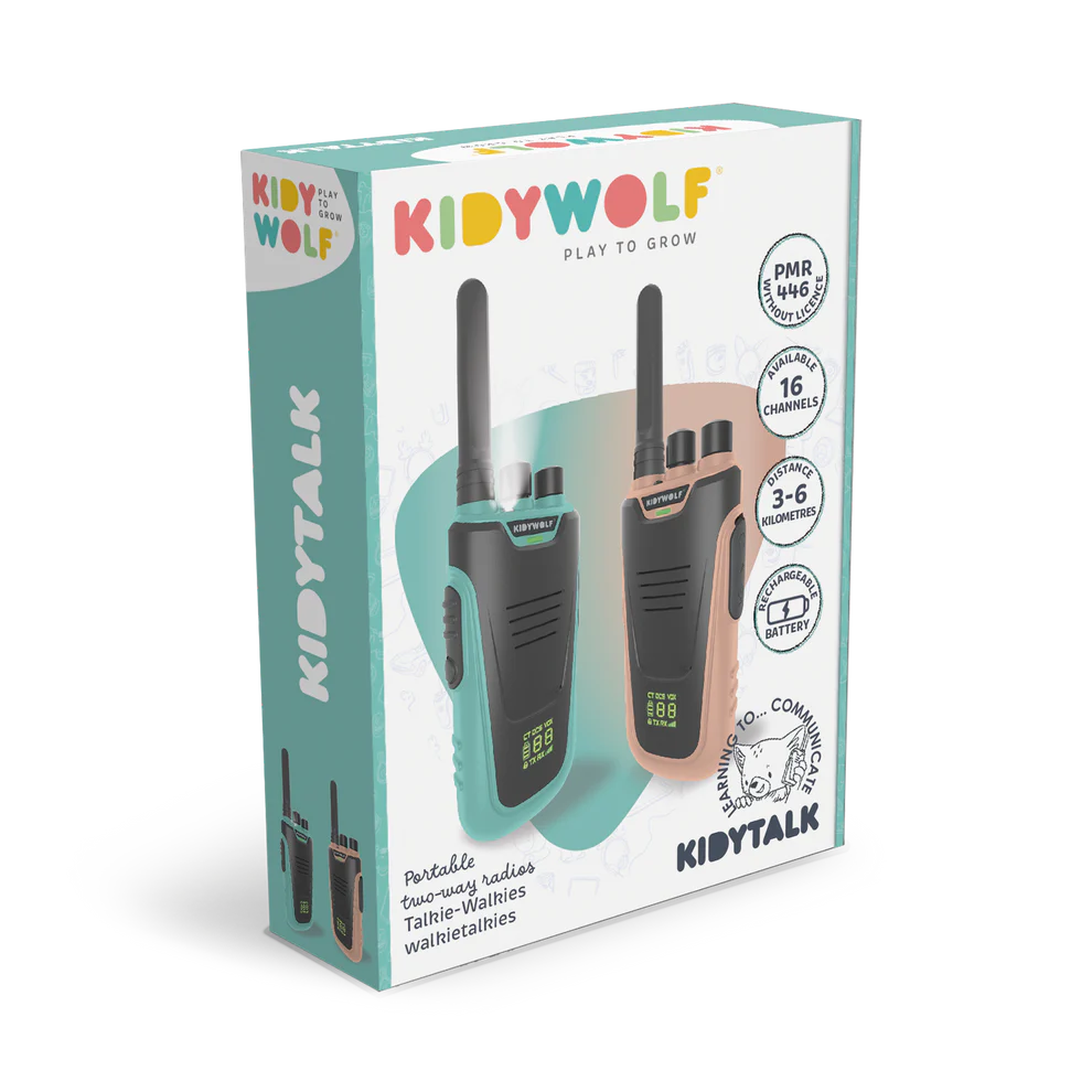 Kidytalk Walkie Talkie - Nude/Cyan