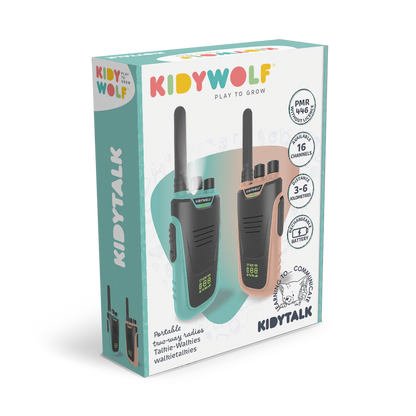 Kidytalk Walkie Talkie - Nude/Cyan