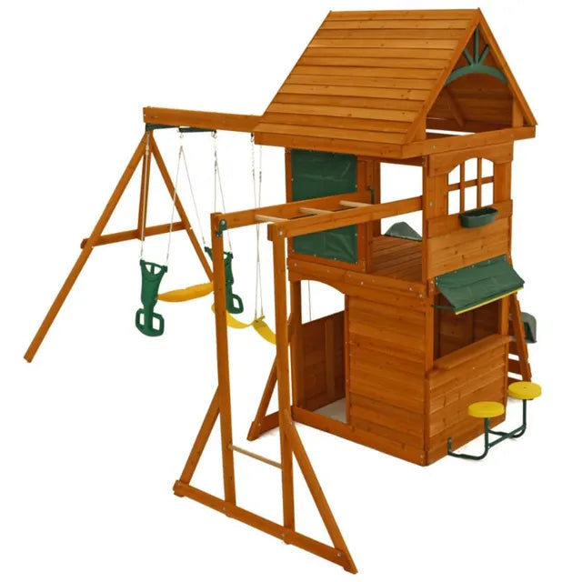 Ridgeview Deluxe Clubhouse Wooden Swing Set / Playset
