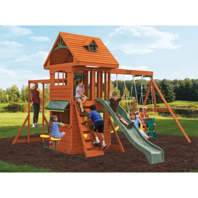 Ridgeview Deluxe Clubhouse Wooden Swing Set / Playset