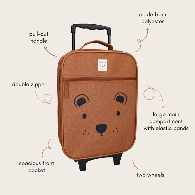 Trolley suitcase Kidzroom Brown Bear