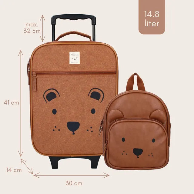 Trolley suitcase Kidzroom Brown Bear