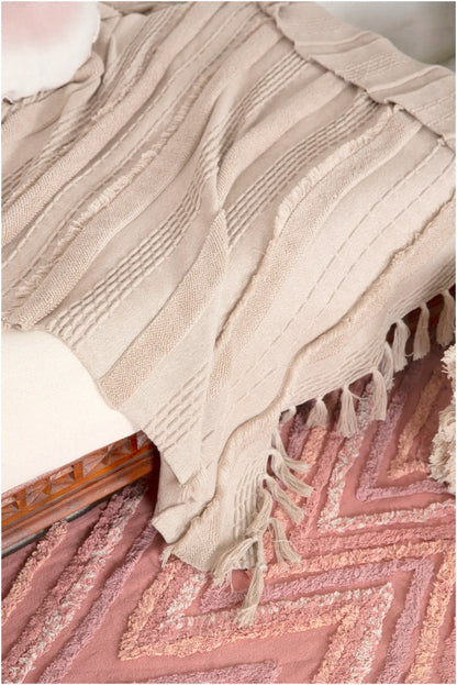 Knitted blanket Air Dune White