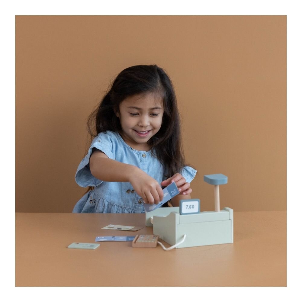 Wooden Toy Cash Register with Scanner