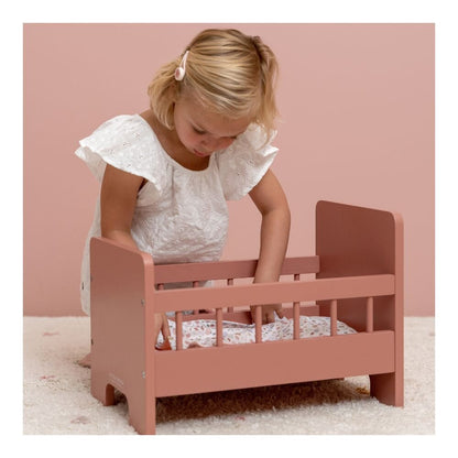 Wooden Doll Bed with Blanket Set