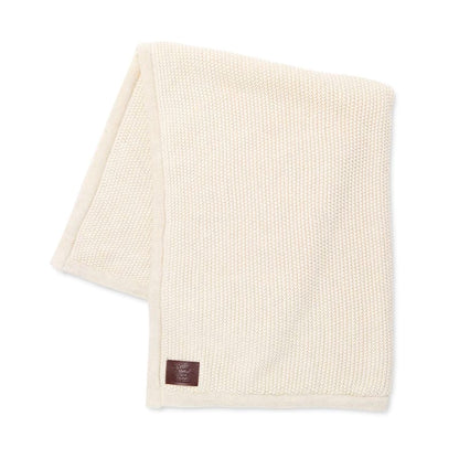Snuz Organic Knitted Fleece Baby Blanket -Linen